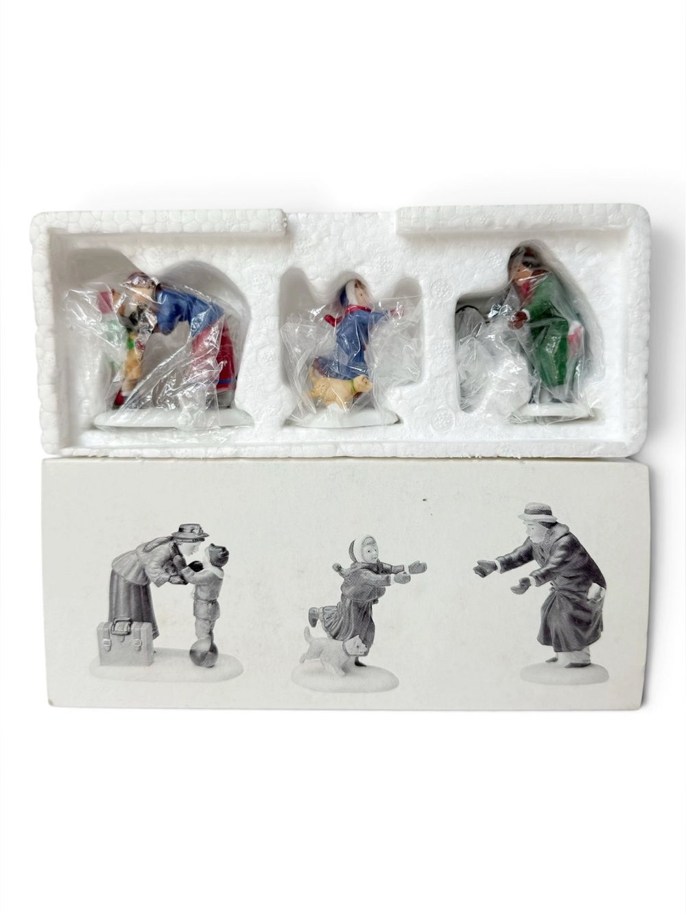 Department 56 Heritage Village Welcome Home Set of 3 Porcelain Figurines 5533-6
